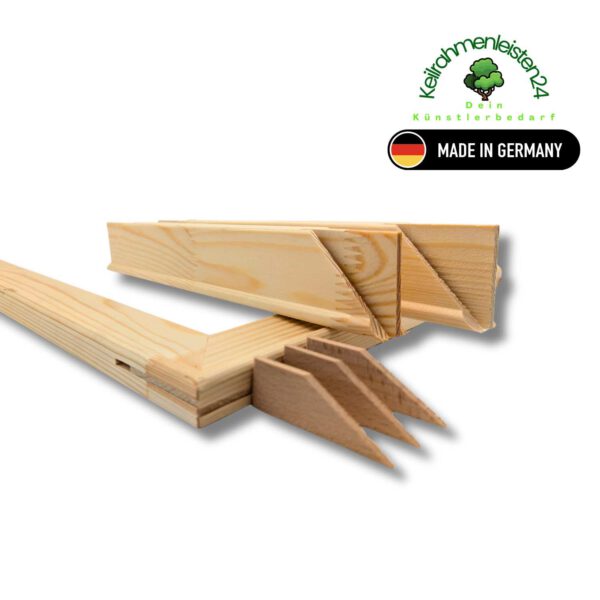 10er Set Keilrahmenleisten 18x45mm Premium – Bild 3